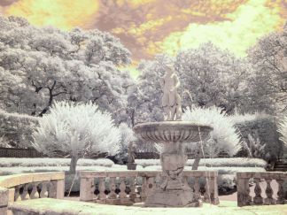 Elizabethan Gardens Fountain, North Carolina Color Photos