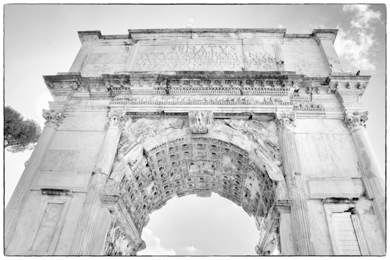 Arch of Titus, Rome Black and White Prints