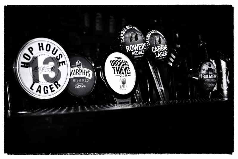 Dublin Tap Markers, Ireland BW Canvas Prints, Dublin Black and White Prints