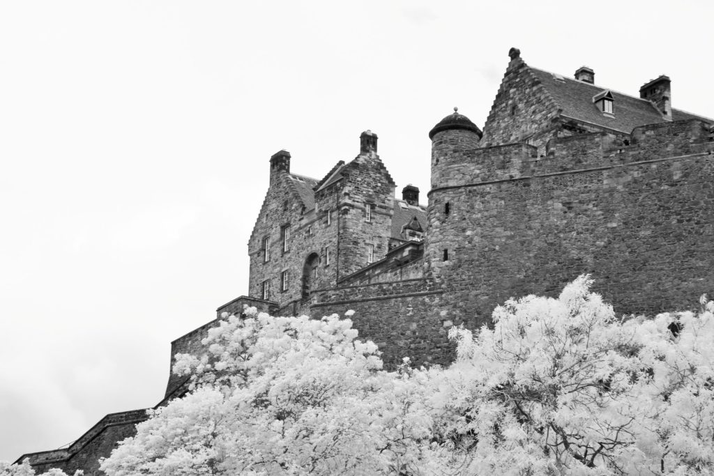 Edinburgh Castle Infrared Photo, Scotland Fine Art Prints