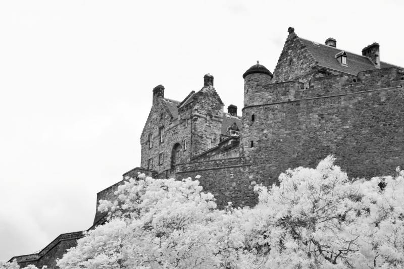 Edinburgh Castle Infrared Photo, Scotland Fine Art Prints