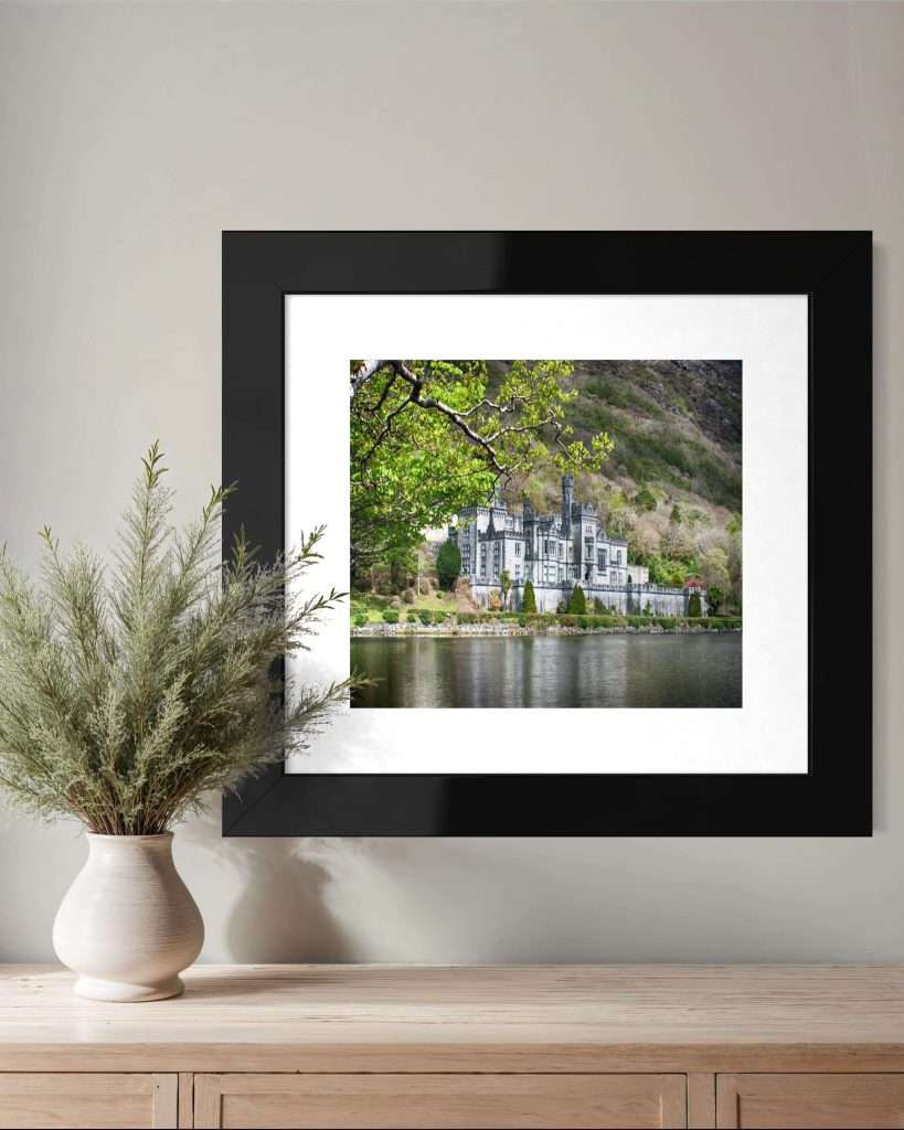 Framed Print Kylemore Abbey in Color, West of Ireland Color Photography