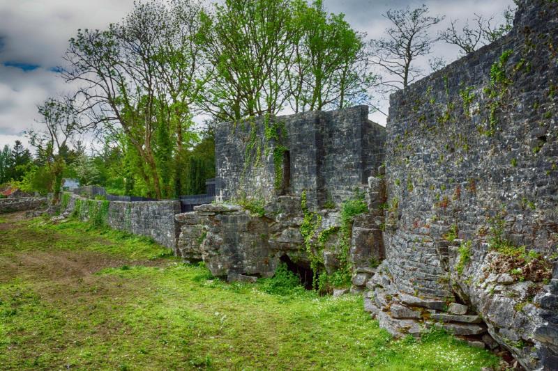 Historic ruins of Aughnanure Castle, West of Ireland Color Photography