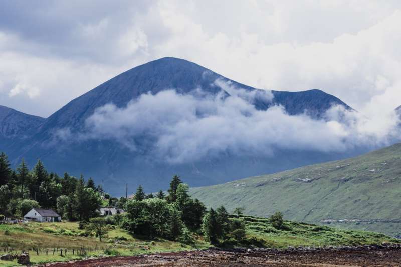 Mountains and Clouds meet at Scottish Highlands, Scotland Color Canvas Prints