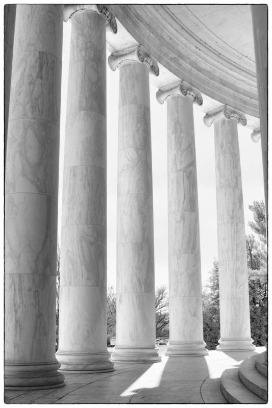 Pillars of Thomas Jefferson Memorial, District of Columbia Framed Prints, Washington DC Framed Prints
