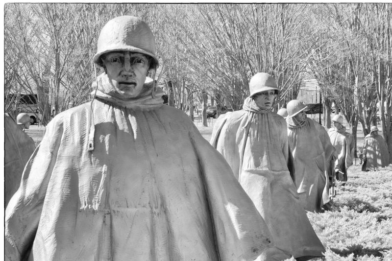 Soldier Statues at Korean War Veterans Memorial