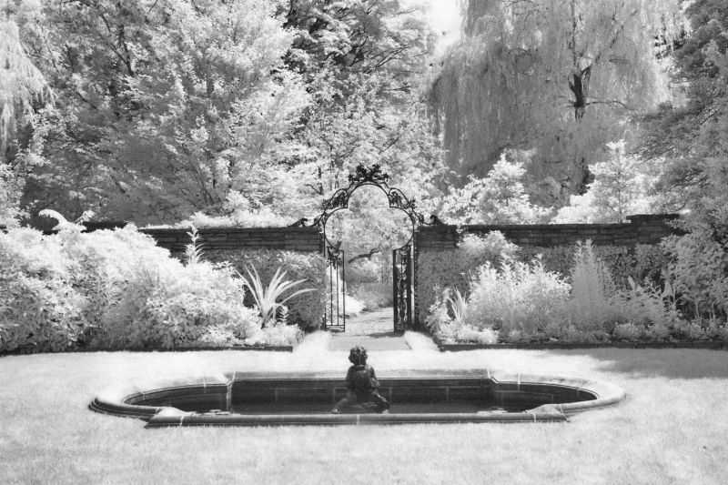 Sunken Fountain Infrared image at Dunbarton Oaks