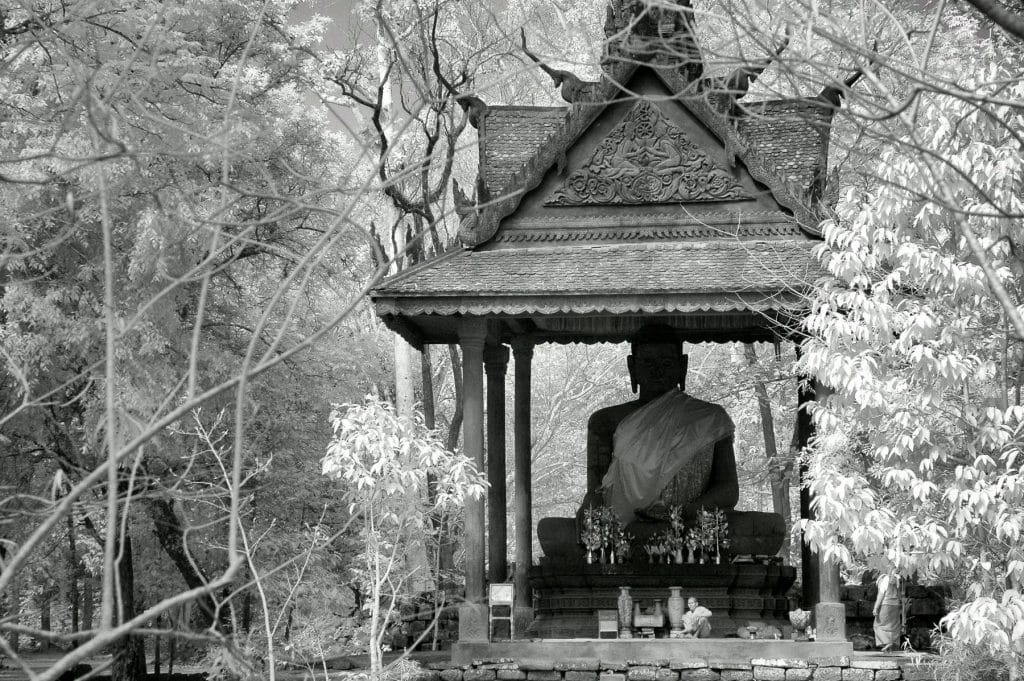 Buddha Shrine, Cambodia Framed Art Prints