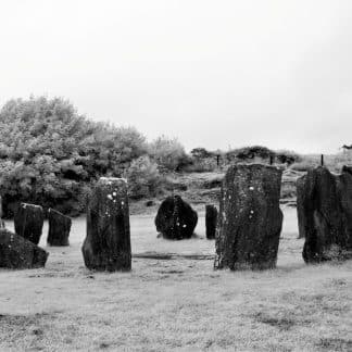 Drombeg Stone Circle, Ireland Black and White Canvas Prints