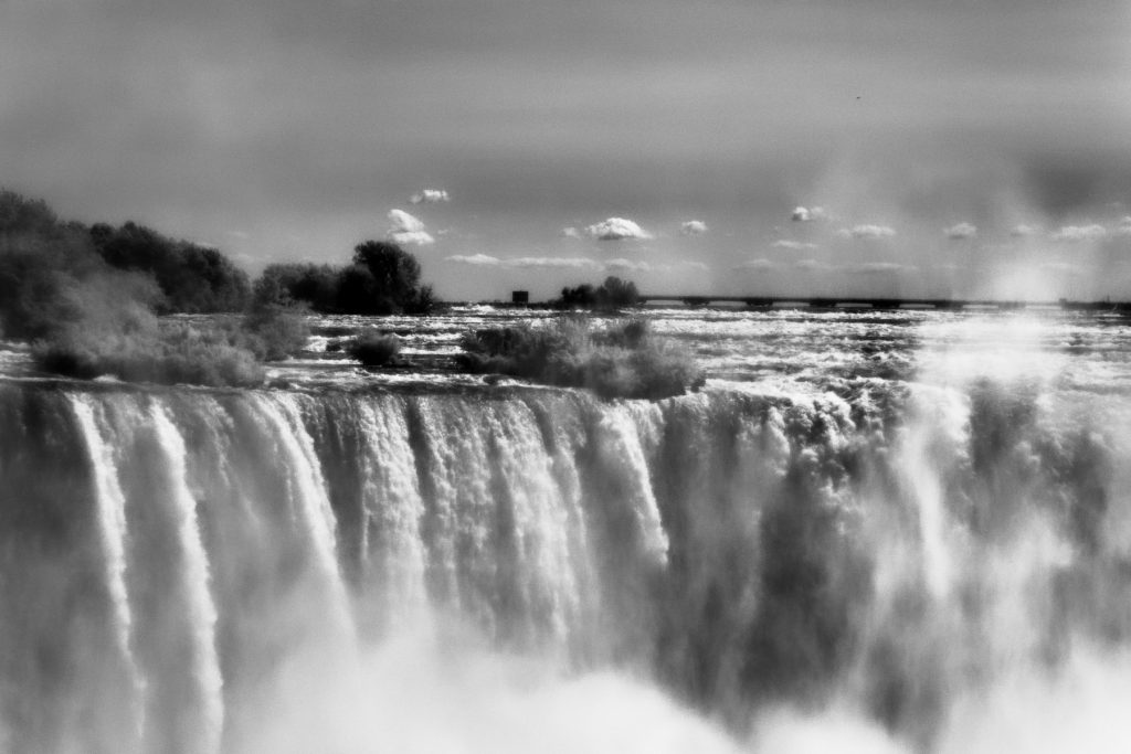 Niagara’s Luminous Cascade, Canada Black and White Prints