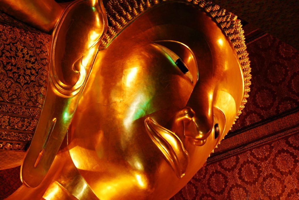 Reclining Buddha in Wat Pho, Thailand Color Photography