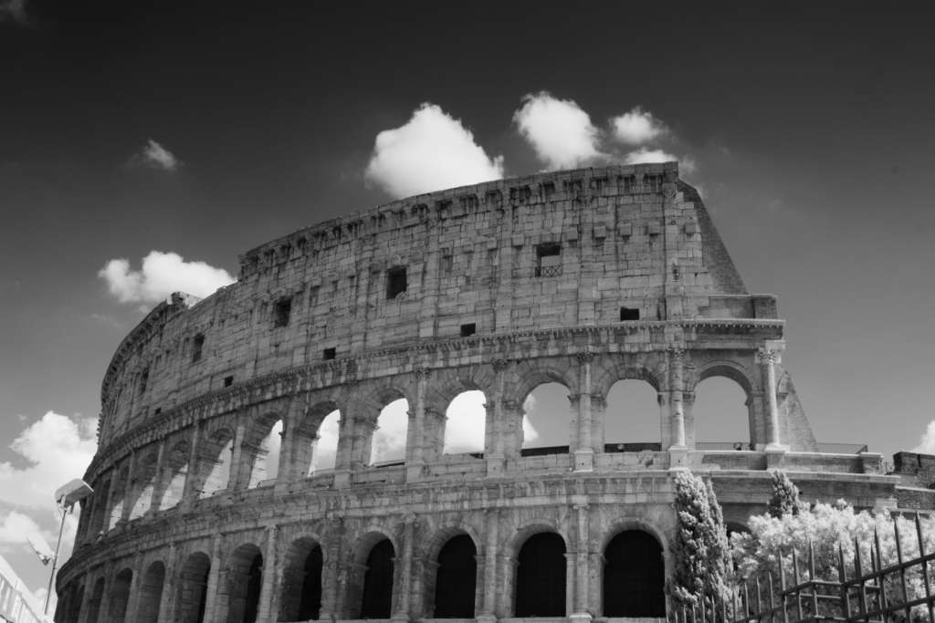 Roman Colosseum in infrared