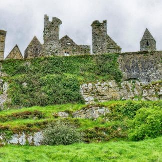 Round Tower and Cormac's Chapel at Rock of Cashel, Ireland SW Color Photography