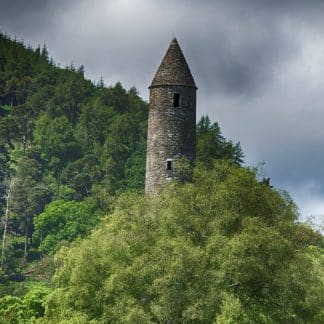St Kevin's Tower of Glendalough, Ireland East Framed Photography, Ireland fine art photography