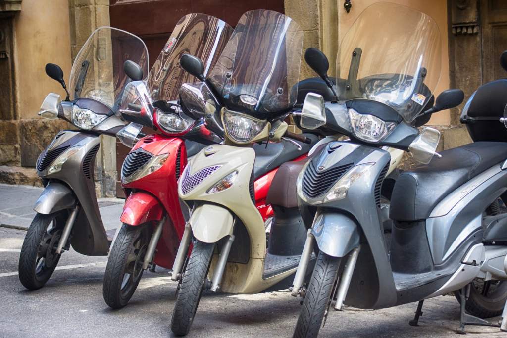Florence motorcycles, Italy Framed Color Prints